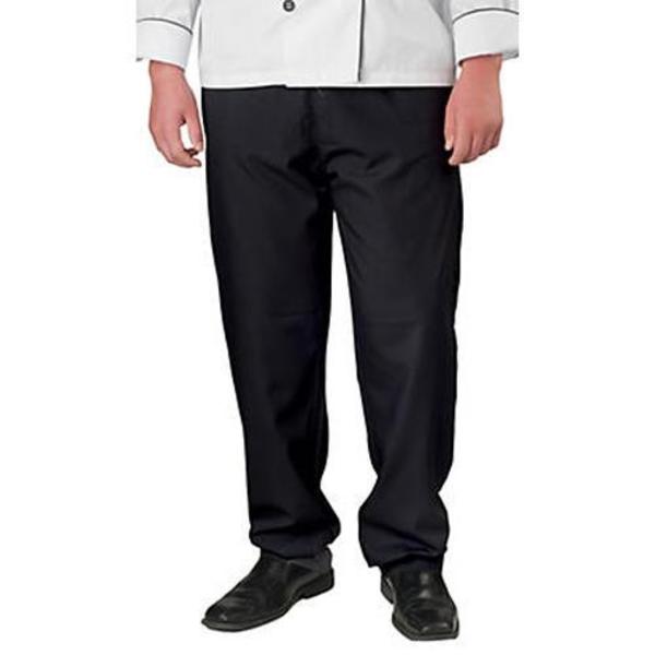 Kng M Men's Active Baggy Black Chefs Pants 2241BLKM